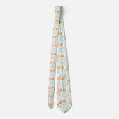 Frühling Retro Blumen Schlips Krawatte (Rückseite)