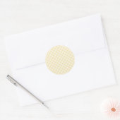 Frühling Retro Gingham | Buttercreme Runder Aufkleber (Umschlag)