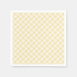 Frühling Retro Gingham Buttercreme Serviette