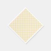 Frühling Retro Gingham | Buttercreme Serviette (Ecke)
