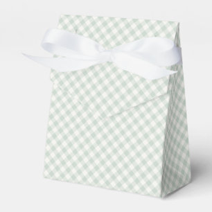 Frühling Retro Gingham Gedämpfter Salbei Geschenkschachtel