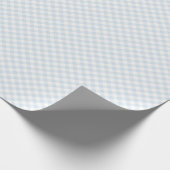 Frühling Retro Gingham | Puderblau Geschenkpapier (Ecke)