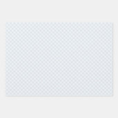 Frühling Retro Gingham | Puderblau Geschenkpapier Set (Vorderseite 2)