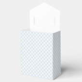 Frühling Retro Gingham | Puderblau Geschenkschachtel (Geöffnet)