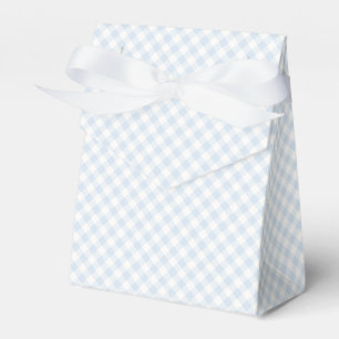 Frühling Retro Gingham   Puderblau Geschenkschachtel