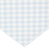 Frühling Retro Gingham | Puderblau Kurzer Tischläufer (Ecke)