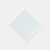 Frühling Retro Gingham | Puderblau Serviette (Ecke)