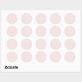 Frühling Retro Gingham | Sanftes Rosa Runder Aufkleber (Blatt)