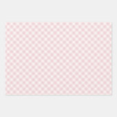 Frühling Retro Gingham | Soft Blush Geschenkpapier Set (Vorderseite)