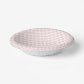 Frühling Retro Gingham | Soft Blush Pappteller (Gewinkelt)