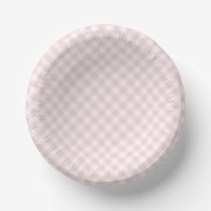 Frühling Retro Gingham Soft Blush Pappteller