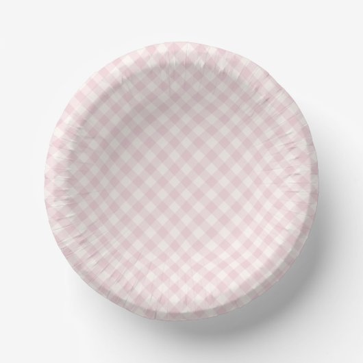 Frühling Retro Gingham | Soft Blush Pappteller (Vorderseite)