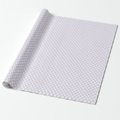 Frühling Retro Gingham | Staubiges Lavendel Geschenkpapier (Ungerollt)