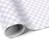 Frühling Retro Gingham | Staubiges Lavendel Geschenkpapier (Rolleneckpunkt)