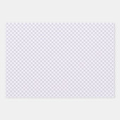Frühling Retro Gingham | Staubiges Lavendel Geschenkpapier Set (Vorderseite 2)