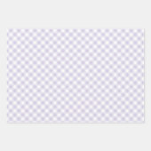 Frühling Retro Gingham | Staubiges Lavendel Geschenkpapier Set (Vorderseite)