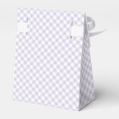 Frühling Retro Gingham | Staubiges Lavendel Geschenkschachtel (Rückseite)