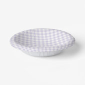 Frühling Retro Gingham | Staubiges Lavendel Pappteller (Gewinkelt)