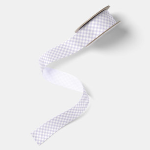 Frühling Retro Gingham Staubiges Lavendel Satinband