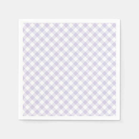 Frühling Retro Gingham | Staubiges Lavendel Serviette (Vorderseite)