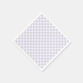 Frühling Retro Gingham | Staubiges Lavendel Serviette (Ecke)