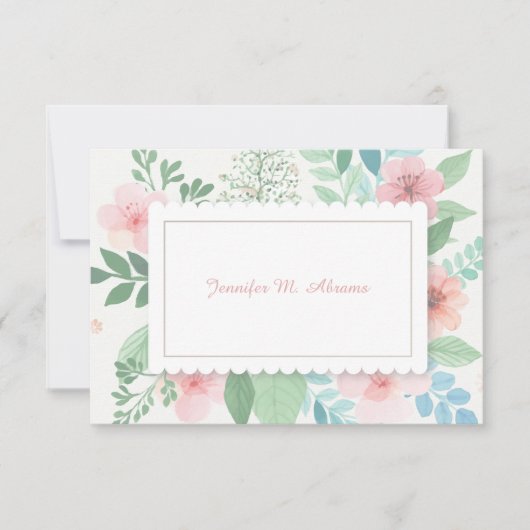 Frühling Romance Notecard Einladung (Vorderseite)