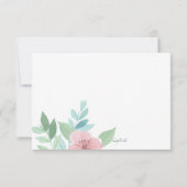 Frühling Romance Notecard Einladung (Rückseite)