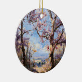 Frühling Rosa Baumschmuck Keramik Ornament (Rechts)