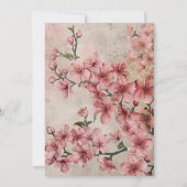 Frühling Rosa Florale Hochzeitseinladung Einladung (Rückseite)