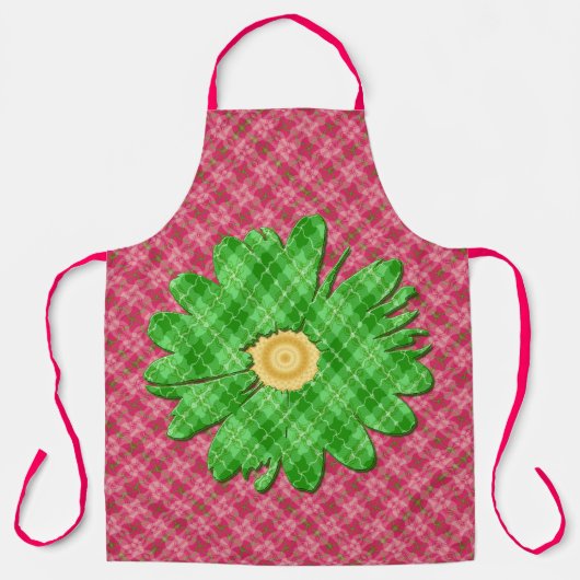 Frühling Rosa und Grün Schürze (Vorderseite)