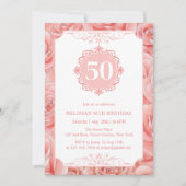 Frühling Roses Blossom Floral Geburtstag Einladung (Vorderseite)