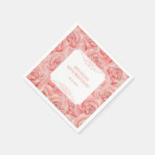 Frühling Roses Blossom Floral Geburtstag Serviette (Ecke)