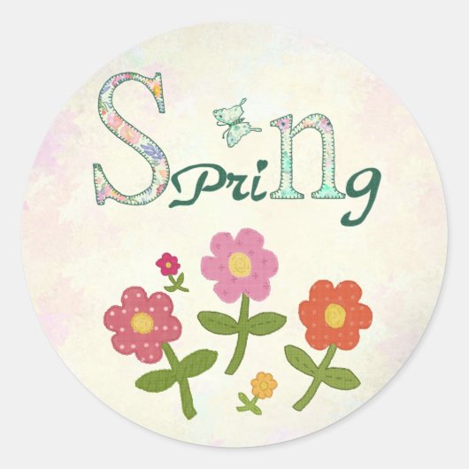 Frühling Runder Aufkleber (Vorderseite)
