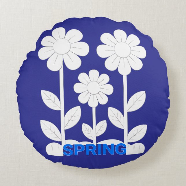 Frühling  rundes kissen (Vorderseite)