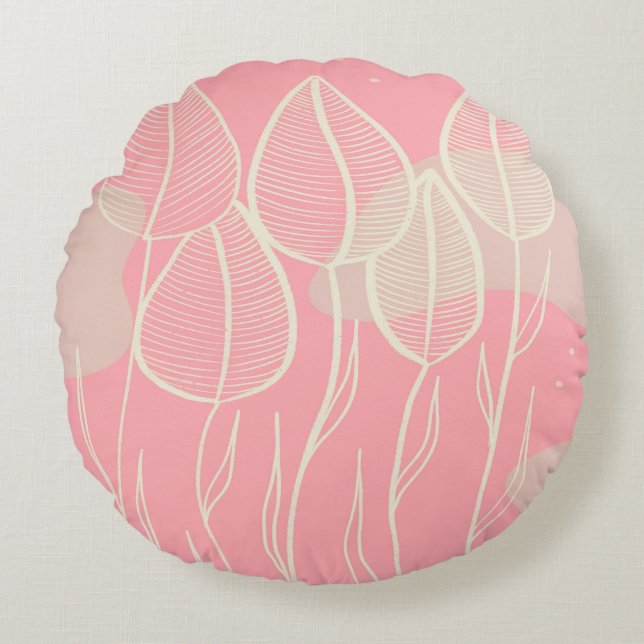 Frühling Rundes Kissen (Vorderseite)