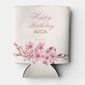 Frühling Sakura Cherry Blossom Pink Cream Geburtst Dosenkühler (Vorderseite)