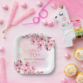 Frühling Sakura Cherry Blossom Pink Cream Geburtst Pappteller (Party)