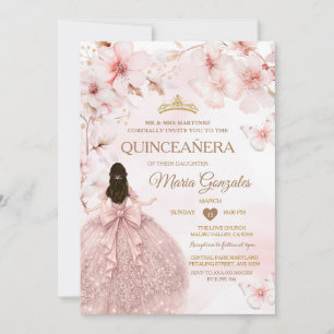 Frühling Sakura Quinceañera Süße 16 Kirschblüte  Einladung