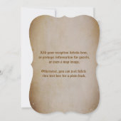 Frühling-Sepia-Hochzeit-Einladung Einladung (Rückseite)