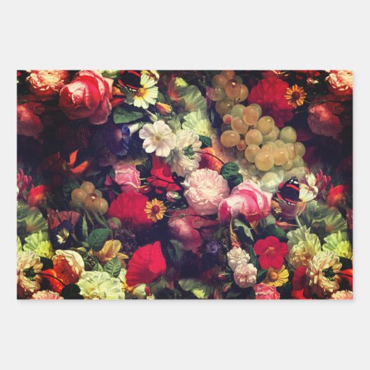 Frühling Set, Melange Paisley und Fleuresse Geschenkpapier Set (Vorderseite 2)