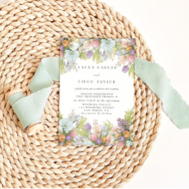 Frühling Sommer Aquarell Blumenhochzeit Einladung