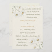 Frühling, Sommer Daisy Floral Retro Boho Einladung (Vorne/Hinten)