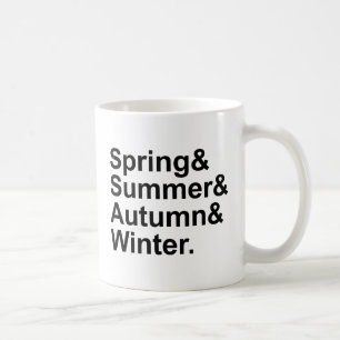 Frühling Sommer Herbst Winter   Vier Jahreszeiten Kaffeetasse