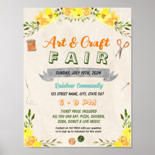 Frühling Sommer Kunsthandwerkermarkt Veranstaltung Poster