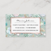 Frühling Sommer Minze Green Gold Lialc Rosa Blauer Treuekarte (Rückseite)