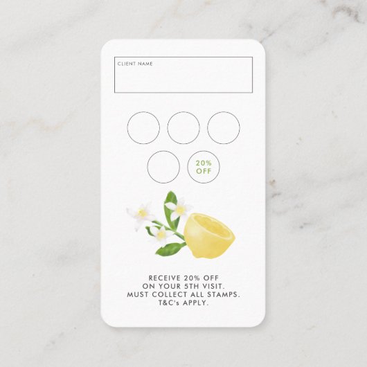 Frühling Sommer Promo Nails QR Code Loyalität & Lo Visitenkarte (Rückseite)