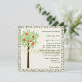 Frühling, Sommerhochzeit Einladungen. Einladung (Stehend Vorderseite)