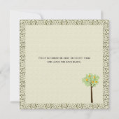 Frühling, Sommerhochzeit Einladungen. Einladung (Rückseite)