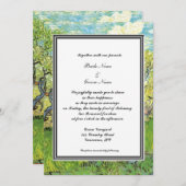 Frühling, Sommerhochzeit. van Gogh Einladung (Vorne/Hinten)