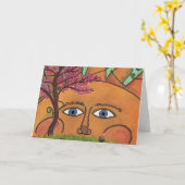 Frühling Sun-Gruß Karte (Gelbe Blume)